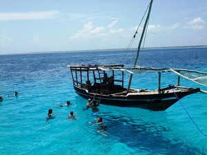 Dhow at Nungwi Beach Zanzibar