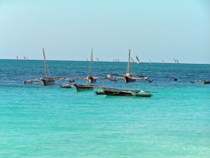 Fisherman boat Zanzibar Beach